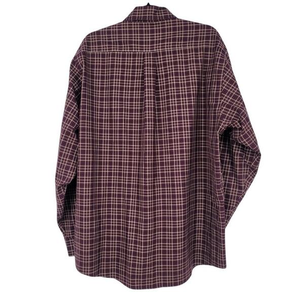 Brooks Brothers Men's 100% Cotton Red Plaid Non Iron Button Shirt Size Large - Picture 3 of 3